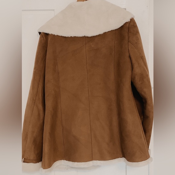 Calvin Klein Suede Fur Jacket - Picture 8 of 10